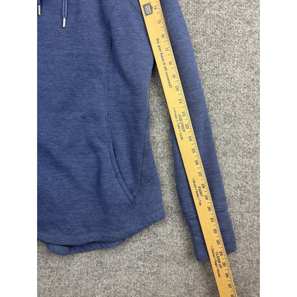 Marmot Hoodie Sweatshirt Womens XS Blue Fleece Pullover Kangaroo Pocket - Picture 4 of 7